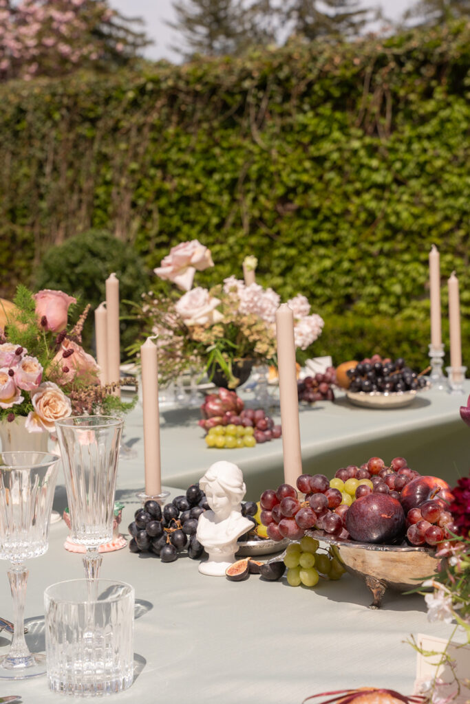 european styled tablescape by Wild Blooms NJ a wedding florist in New Jersey